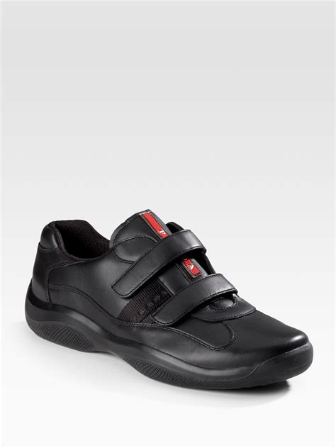 prada sneakers double strap|high top black prada sneakers.